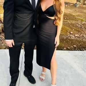 Abercrombie Mixed Fabric Midi Dress